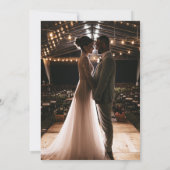 Floral Blush Pink and Black Modern Wedding Einladung (Rückseite)