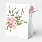 Floral Blush Pink Roses Wedding vielen Dank Geschenkschachtel (Rückseite)