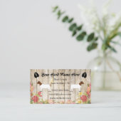 Floral Boat Goat Business Card Visitenkarte (Stehend Vorderseite)