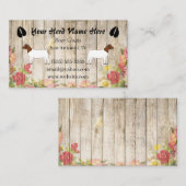 Floral Boat Goat Business Card Visitenkarte (Vorne/Hinten)