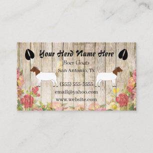 Floral Boat Goat Business Card Visitenkarte