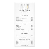 Floral Bobby Buttons Friseur Stylist Friseur Salon Werbekarte (Vorne)