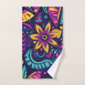 Floral Boho Abstract colorful 17 Badhandtuch Set (Handtuch)