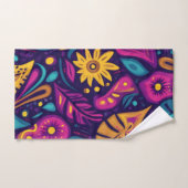 Floral Boho Abstract colorful 5 Badhandtuch Set (Handtuch)