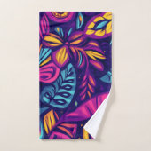 Floral Boho Abstract colorful 7 Badhandtuch Set (Handtuch)