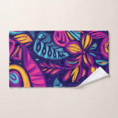 Floral Boho Abstract colorful 7 Badhandtuch Set (Handtuch)