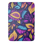 Floral Boho Abstrakt farbig 2 Badematte (Vorderseite Vertikal)