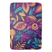 Floral Boho Abstrakt farbig 3 Badematte (Vorderseite Vertikal)