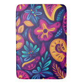 Floral Boho Abstrakt farbig 4 Badematte (Vorderseite Vertikal)
