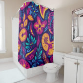 Floral Boho Abstrakt farbig 4 Duschvorhang (Beispiel)