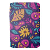 Floral Boho Abstrakt farbig 5 Badematte (Vorderseite Vertikal)