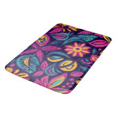 Floral Boho Abstrakt farbig 6 Badematte (Schrägansicht)