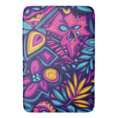 Floral Boho Abstrakt farbig 8 Badematte (Vorderseite Vertikal)