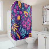 Floral Boho Abstrakt farbig 8 Duschvorhang (Beispiel)
