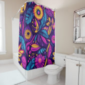 Floral Boho Abstrakt farbig 9 Duschvorhang (Beispiel)