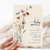 Floral Boho Baby Shower Einladung