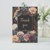 Floral Boho Beerdigung Trauer Dankeschön Karte (Stehend Vorderseite)