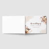 Floral Boho Beige Wedding Gästebuch (Voll)