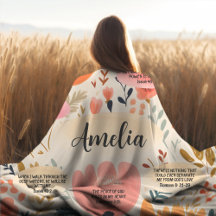 Floral Boho Bibel Verses Affirmation with name