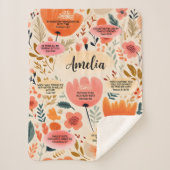 Floral Boho Bibel Verses Affirmation with name Sherpadecke (Vorderseite)