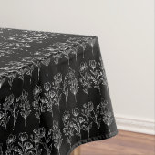 Floral Boho Black Botanical Wedding Tischdecke (Beispiel)