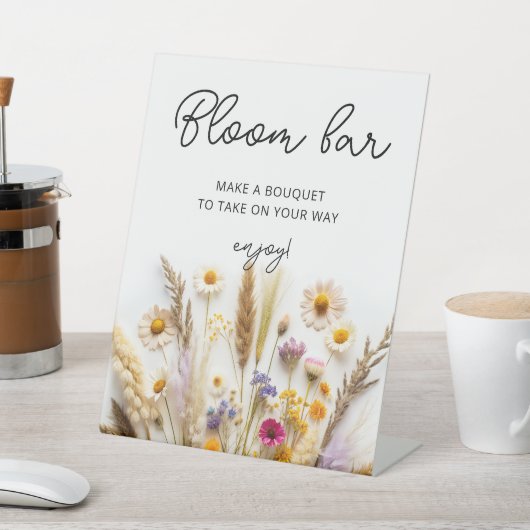 Floral Boho Bloom Bar Sockelschild (In SItu)