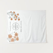 Floral Boho Blume Pop Up Shop Table Running Sign Wandteppich (Vorderseite (Horizontal))