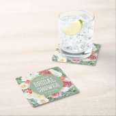 Floral Boho Brautparty Decorative Rechteckiger Pappuntersetzer (Vor Ort)