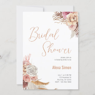 Floral Boho Brautparty Einladung