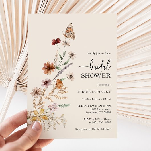 Floral Boho Bridal Dusche Einladung