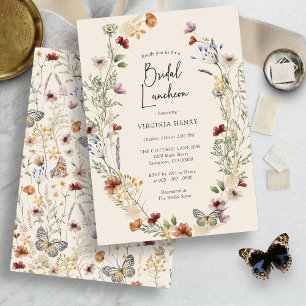 Floral Boho Bridal Luncheon Einladung
