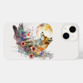 Floral Boho Chic ästhetischer Fox Wasserfarben Art Case-Mate iPhone Hülle (Rückseite (Horizontal))