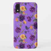 Floral Boho Chic Lila Case-Mate iPhone Hülle (Rückseite)
