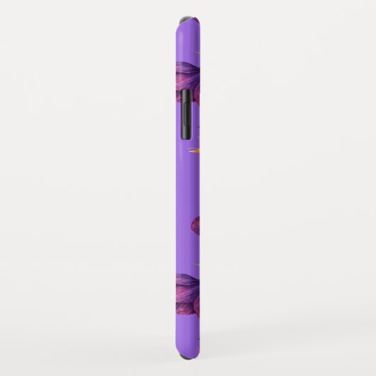 Floral Boho Chic Lila Case-Mate iPhone Hülle (Hinten/Rechts)