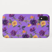 Floral Boho Chic Lila Case-Mate iPhone Hülle (Rückseite (Horizontal))