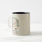 Floral Boho Chic Monogramm Personalisiert für Dais Zweifarbige Tasse (Vorderseite Links)
