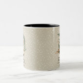 Floral Boho Chic Monogramm Personalisiert für Dais Zweifarbige Tasse (Mittel)