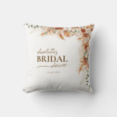 Floral Boho chic Wedding & Brautparty Gift Kissen (Vorderseite)