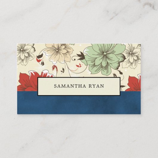 Floral-Boho-Chic, Windeln-Raffel-Ticket Begleitkarte (Rückseite)