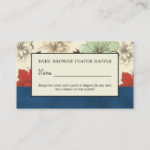 Floral-Boho-Chic, Windeln-Raffel-Ticket Begleitkarte (Vorderseite)