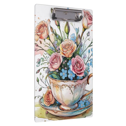 Floral Boho Clipboard Klemmbrett (Rechts)