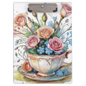 Floral Boho Clipboard Klemmbrett (Vorderseite)