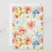 Floral Boho Elegant Baby in Bloom Baby Shower Einladung (Rückseite)