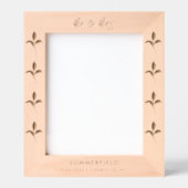 Floral Boho Elegant Minimalistisches Newlyweds Fot Geätzte Rahmen (Vorderseite)