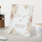 Floral Boho Elegante Datum Night Iccione Sockelschild (In SItu)