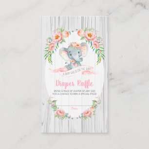 Floral Boho Elephant Winddusche Windelwanne Windel Begleitkarte
