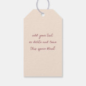 Floral Boho Fall Brautparty Vielen Dank Geschenkanhänger (Rückseite)