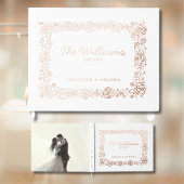 Floral Boho Foil Gästebuch Foto Guestbooks White