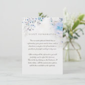 Floral Boho Fresh Light Blue Wedding Card Begleitkarte (Stehend Vorderseite)