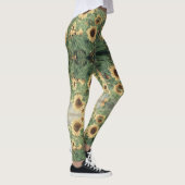 Floral Boho Hippie Sonnenblume Leggings (Rechts)